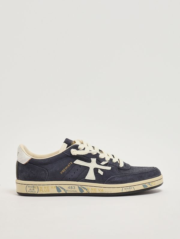 1. Sneakers homme Basket Clay 7708 en cuir Bleu marine foncé Premiata bsk07708