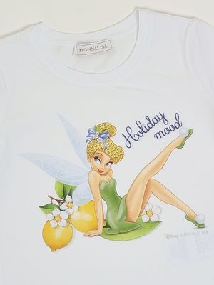 3. Camiseta de niña de algodón elástico. Blanco