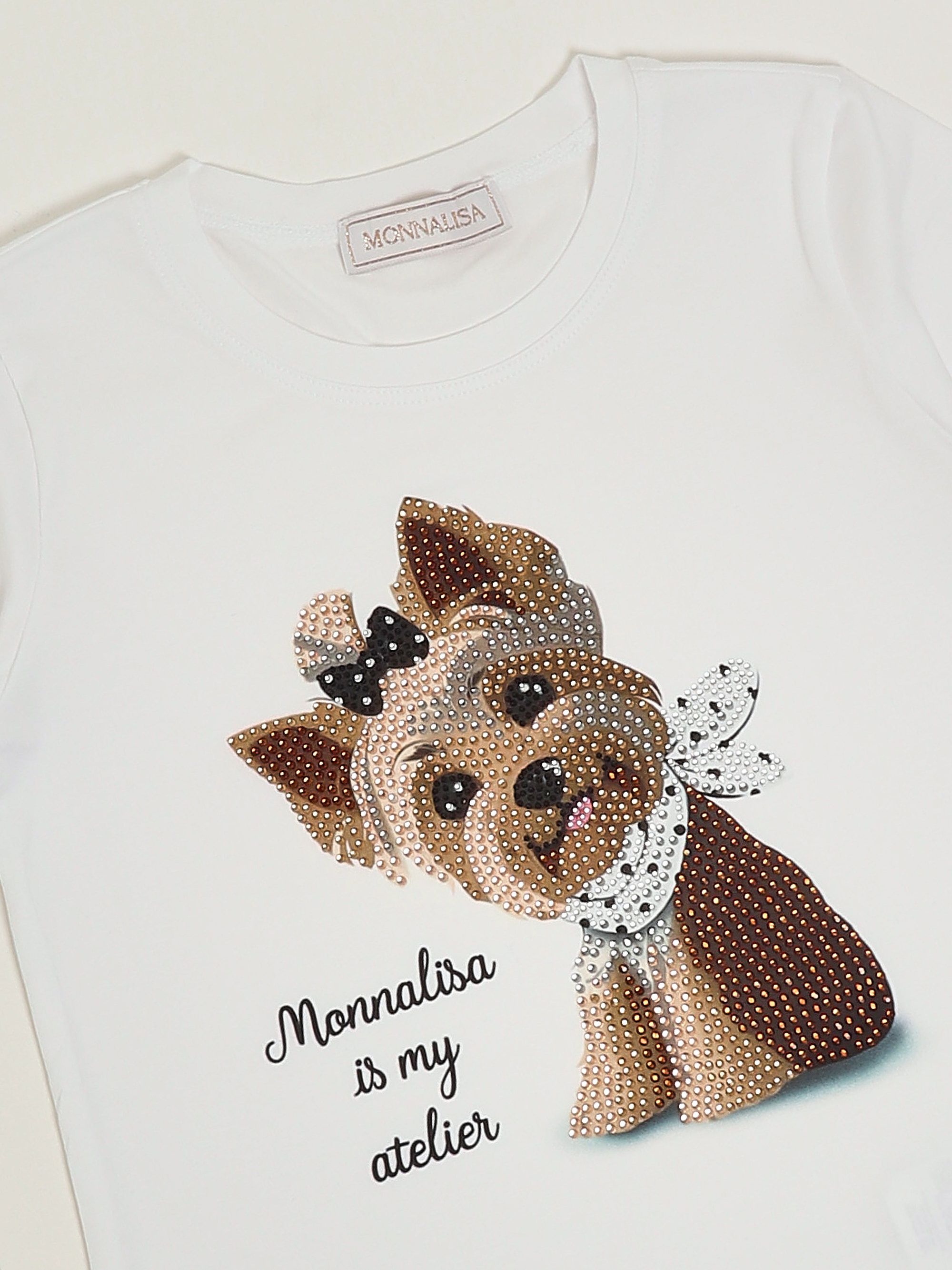 Monnalisa FIOCCO - T-shirt à manches longues - panna/blanc