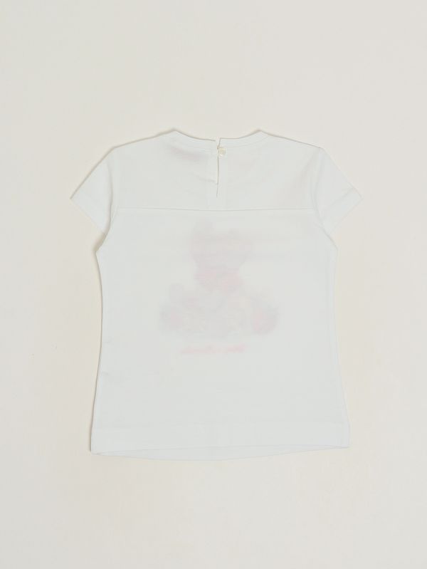 2. T-shirt neonata in cotone Bianco Monnalisa 39g6107002
