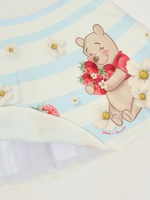 3. Robe pour bébé en mousseline de coton stretch Blanc-Ciel
