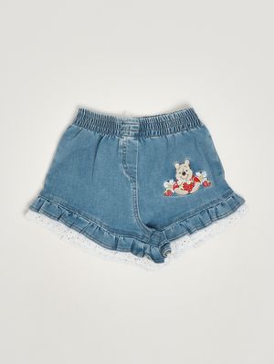 1. Short en coton stretch mélangé pour bébé Jean clair