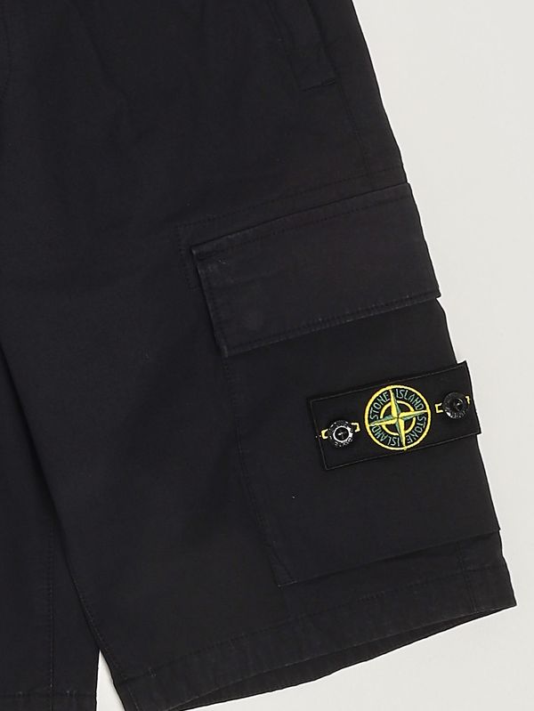 3. Kinder-Bermuda aus Stretch-Baumwolle Blau Stone Island Junior l1s16l100003s0001