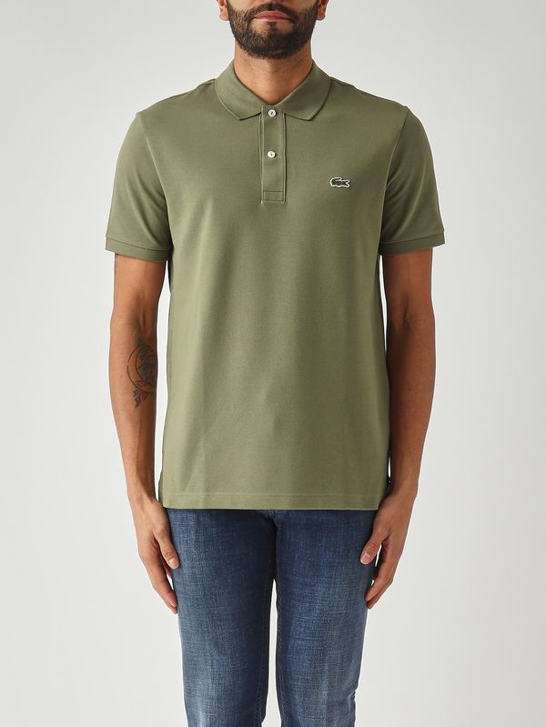 Men's 12.12 polo in cotton petit piqué Military Green Lacoste