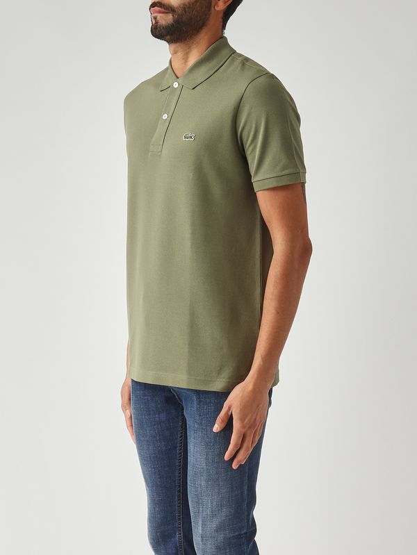 3. Men's 12.12 polo in cotton petit piqué Military Green Lacoste ph4012