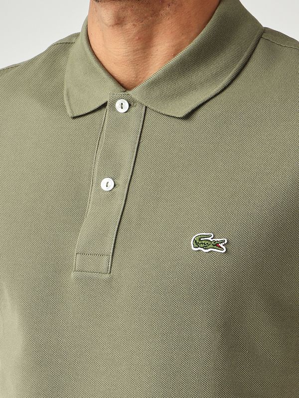 5. Men's 12.12 polo in cotton petit piqué Military Green Lacoste ph4012