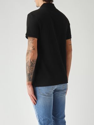 3. Polo uomo 12.12 in petit piqué di cotone Nero
