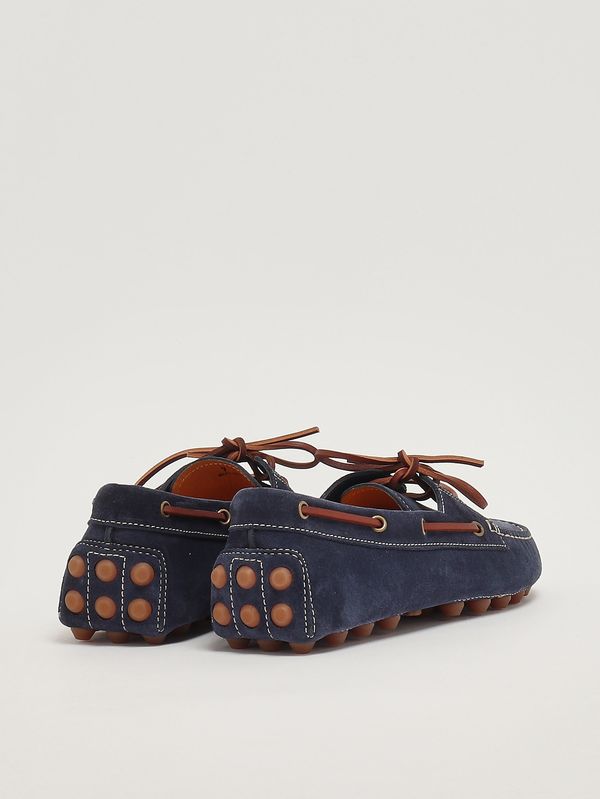 3. Mocassin homme Gommino Bubble en daim Bleu Tod's xxm52k05300re0