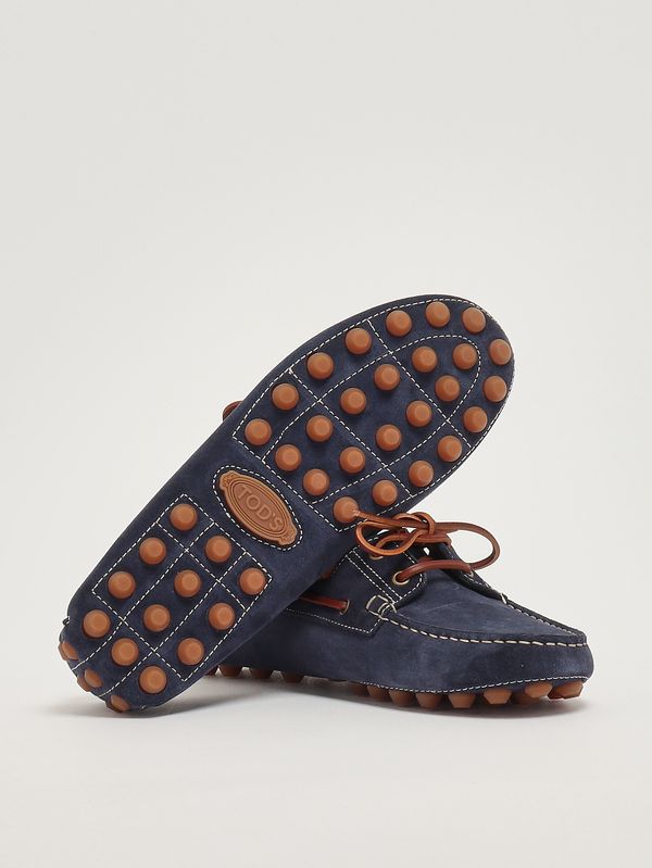 4. Mocassin homme Gommino Bubble en daim Bleu Tod's xxm52k05300re0