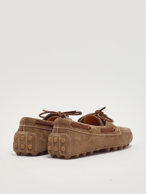 3. Mocassino uomo Gommino Bubble in pelle scamosciata Cammello Tod's xxm52k05300re0