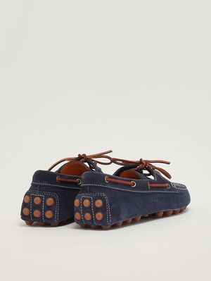 3. Mocassin homme Gommino Bubble en daim Bleu
