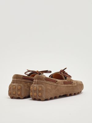 3. Mocassino uomo Gommino Bubble in pelle scamosciata Cammello