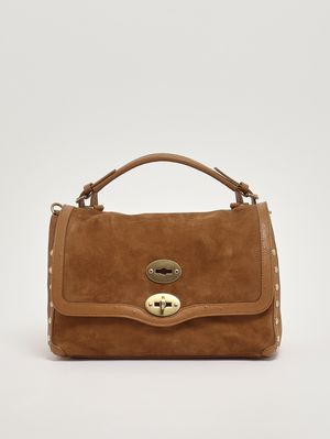 1. Sac femme Postina S en cuir et zashmere Marron Dorsoduro
