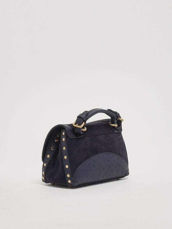 2. Bolso de mujer Postina baby de piel y zashmere Azul Sideral Zanellato 0707902270000 b