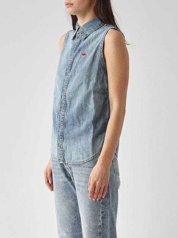 3. Damenbluse aus Baumwolle Denim Diesel a191300irab