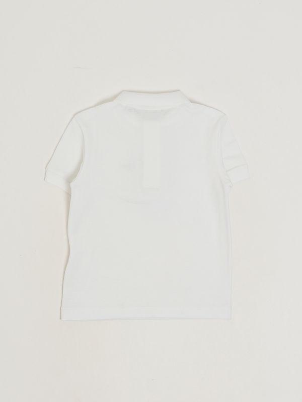 2. Polo de niño de algodón orgánico Blanco Lacoste 847354