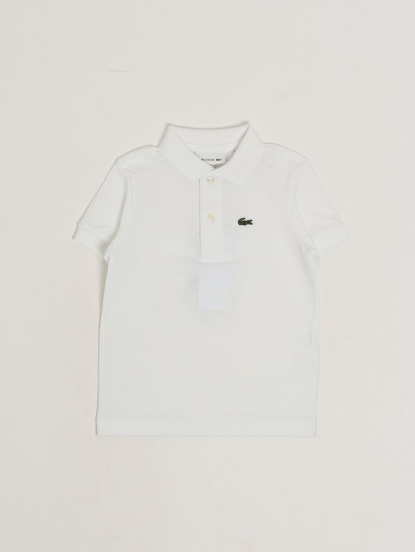 1. Polo de niño de algodón orgánico Blanco Lacoste 847354