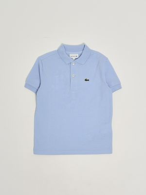 1. Polo bambino in cotone organico Celeste