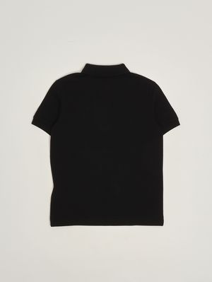 2. Polo de niño de algodón orgánico Negro