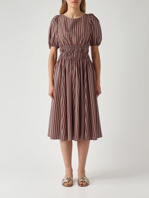 1. Women's viscose blend dress Brown-Pink