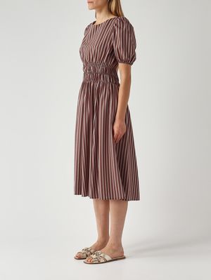 3. Women's viscose blend dress Brown-Pink
