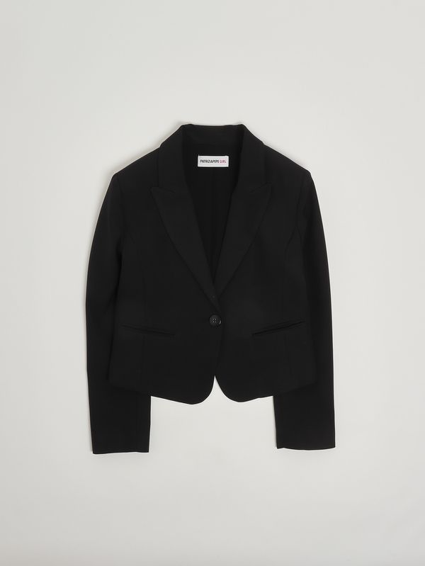 1. Blazer para niña en tejido cady. Negro Patrizia Pepe 7s0277a555