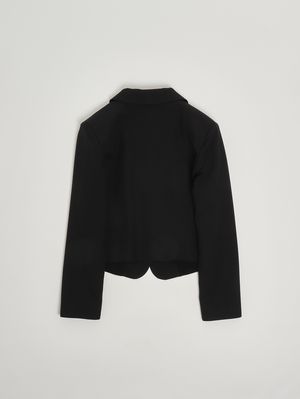 2. Blazer para niña en tejido cady. Negro
