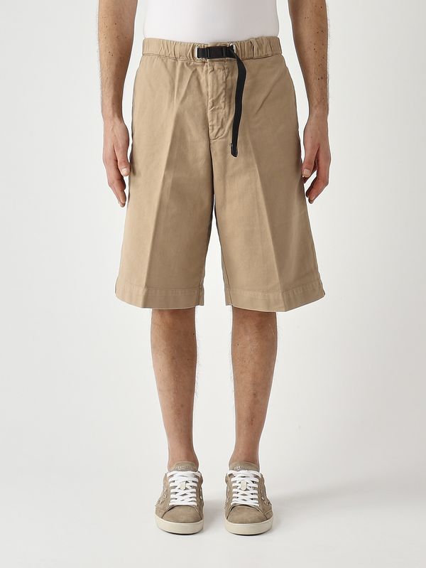 Bermuda para hombre SU91 de sarga de algodón. Caqui White sand