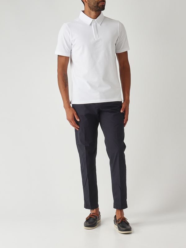 2. Herrenhose Greg SU66 aus Stretch-Baumwolle Marineblau White sand 26su6617