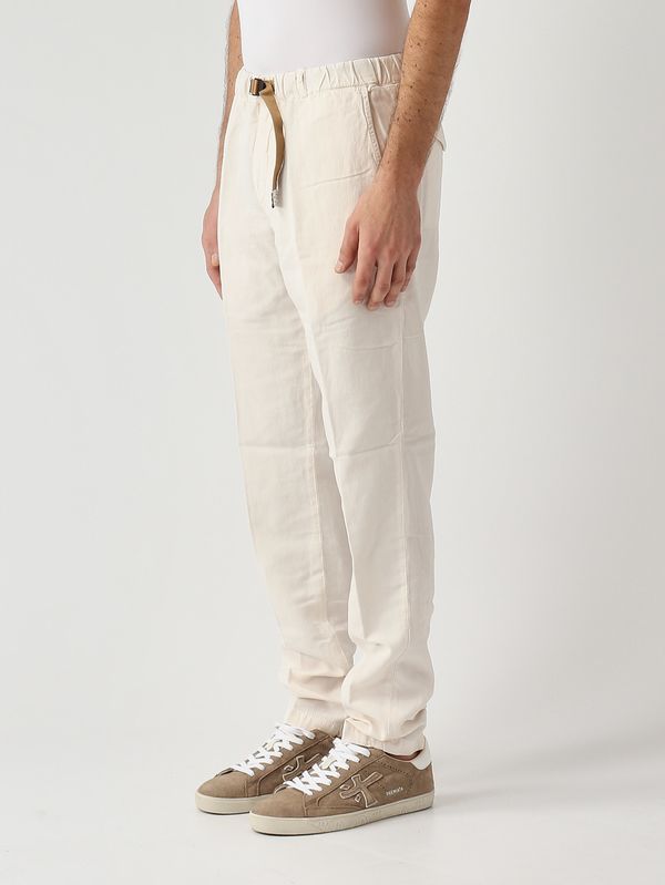 2. Pantalon homme Greg en toile parachute de coton et lin mélangés Ivoire White sand 26su6680