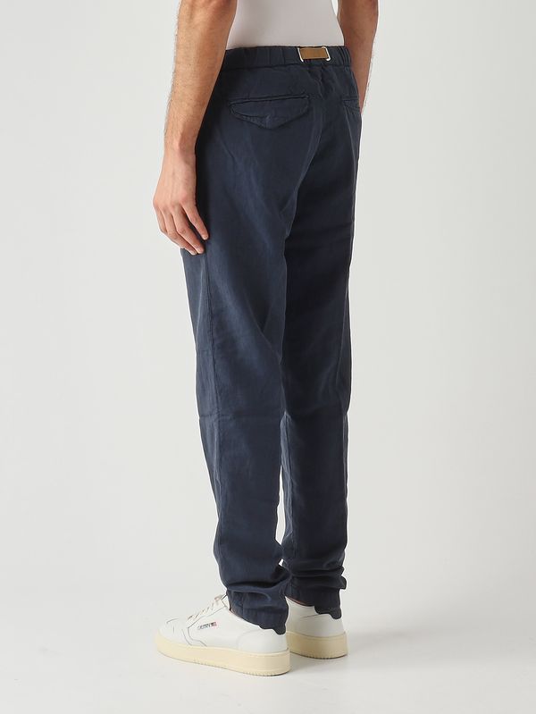 3. Pantalón para hombre Greg de tela paracaídas de mezcla de algodón y lino. Azul White sand 26su6680