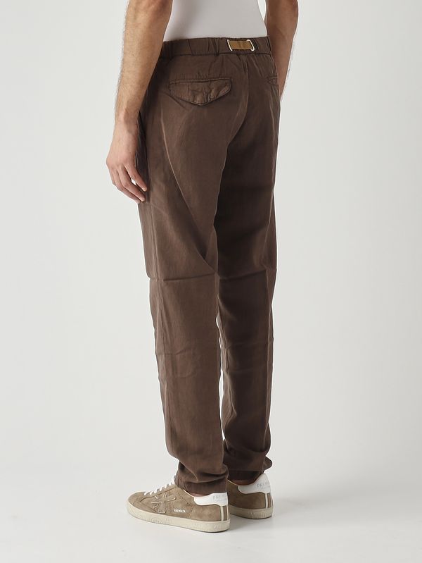 3. Pantalón para hombre Greg de tela paracaídas de mezcla de algodón y lino. Cacao White sand 26su6680