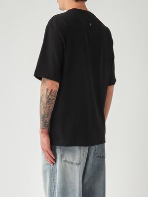 4. T-shirt uomo in cotone Nero