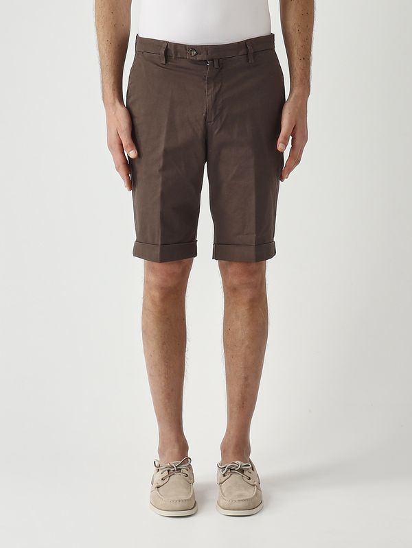 Bermuda pour homme BG108 en coton stretch Brun foncé Briglia