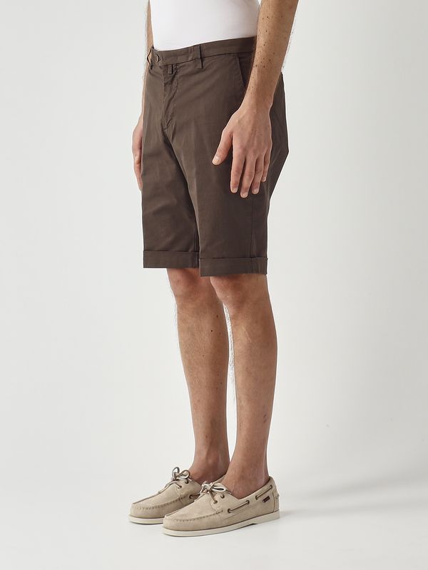 2. Bermudas para hombre BG108 de algodón elástico Marrón oscuro Briglia bg108300127