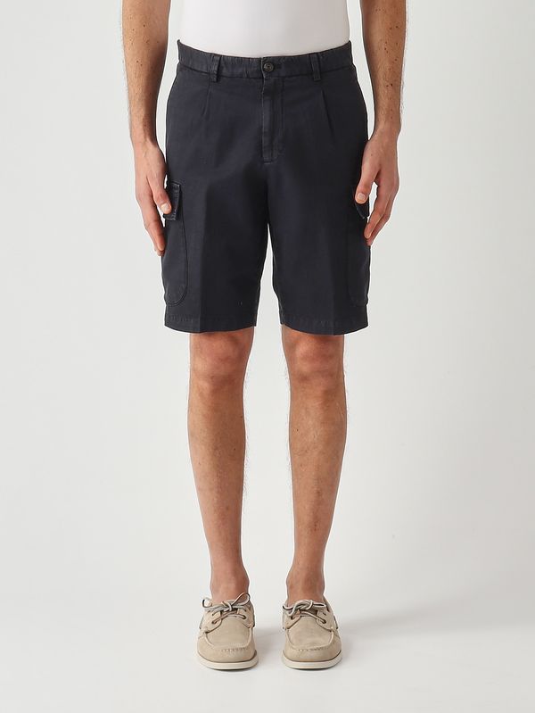 Stone Island Men's cotton bermuda shorts - Black | Caposerio.com