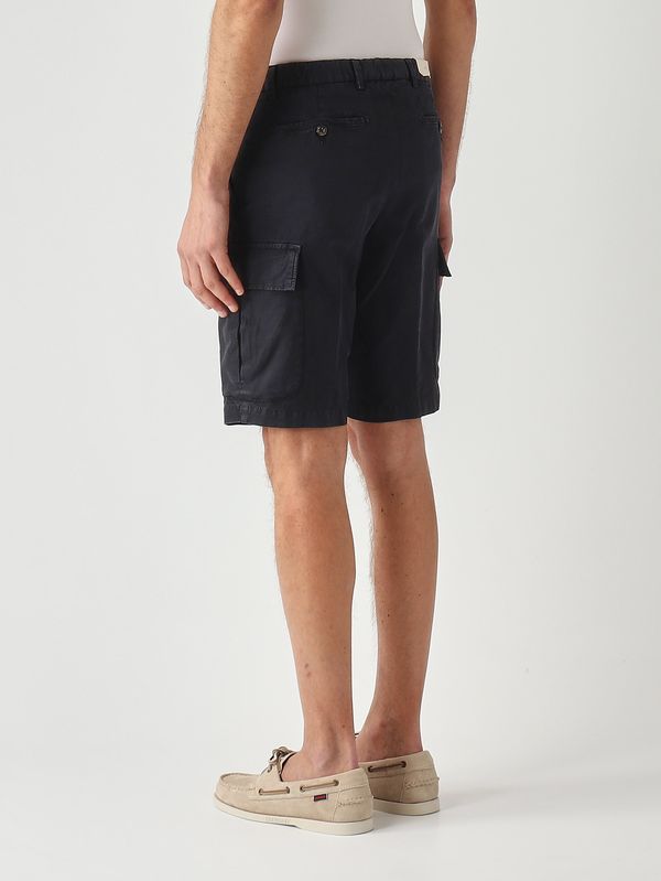 3. Herren-Bermuda Newport aus Baumwolle und Leinen mit Stretchanteil Marine Briglia newport300559
