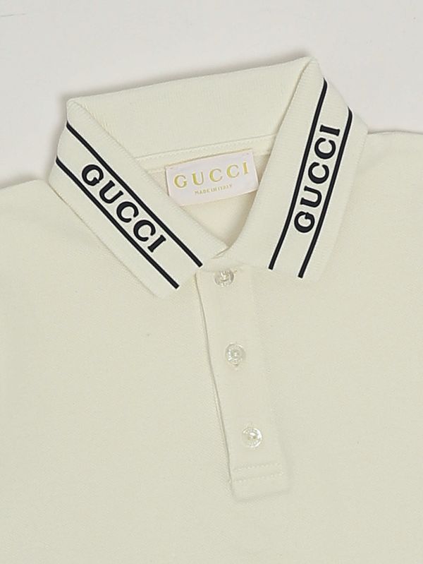 3. Polo en coton pour bébé garçon Blanc Gucci 805415xjhnl