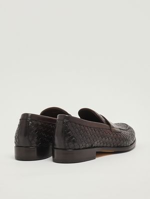 3. Mocassino uomo Penny Adler in pelle intrecciata Testa Di Moro