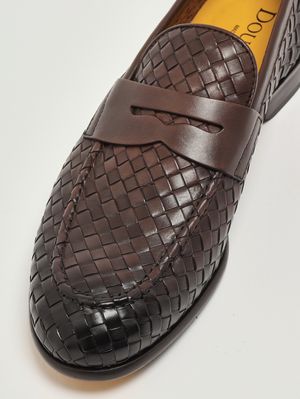 5. Mocassino uomo Penny Adler in pelle intrecciata Testa Di Moro