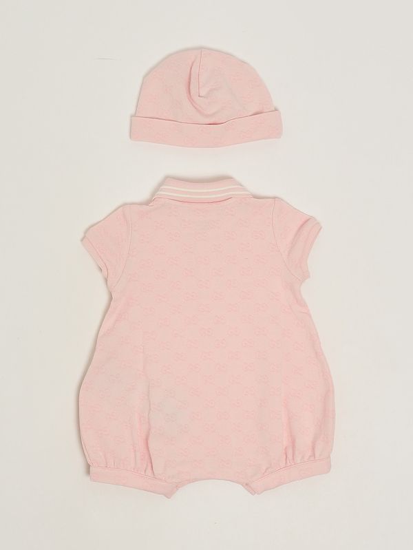 2. Set neonato in cotone Rosa Gucci 849683xjhba