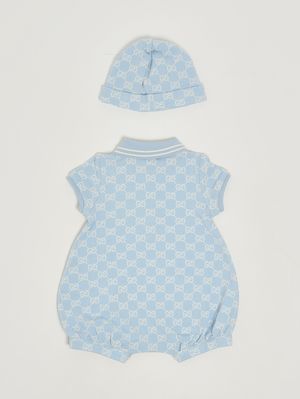2. Set neonato in cotone Celeste