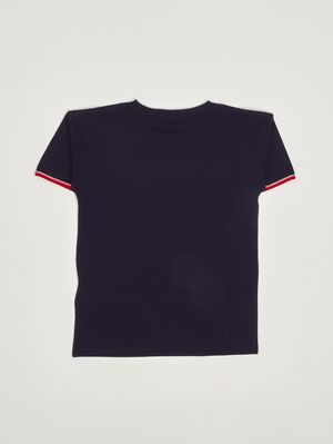 2. T-shirt bambino in cotone Blu-Rosso