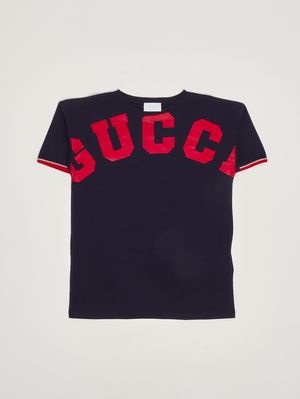 1. T-shirt bambino in cotone Blu-Rosso