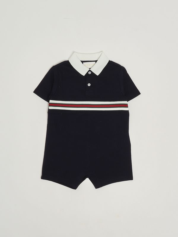 1. Cotton baby boys' romper Blue Gucci 849667xjhnr