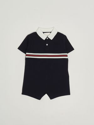 1. Cotton baby boys' romper Blue