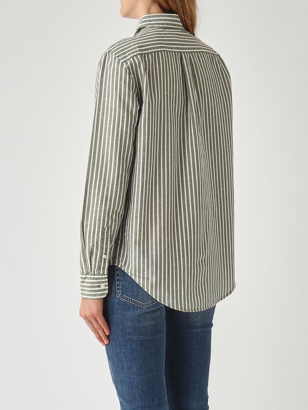 4. Chemise femme classic fit en coton Better Cotton et lin. Blanc-Sauge Polo Ralph Lauren 211971514