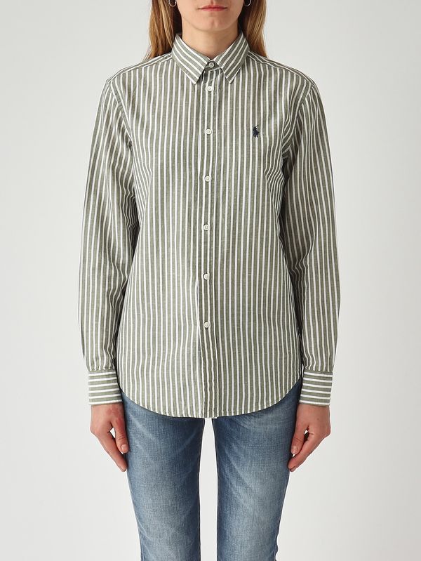 1. Chemise femme classic fit en coton Better Cotton et lin. Blanc-Sauge Polo Ralph Lauren 211971514