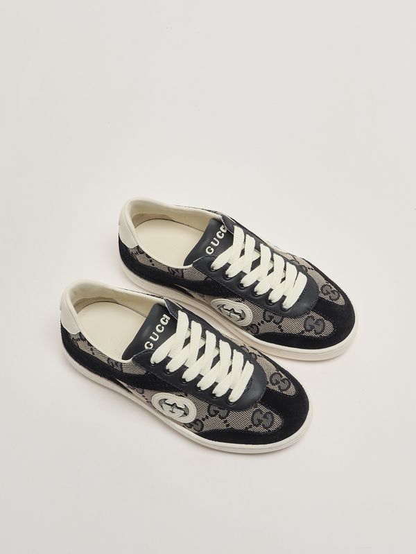 2. Baskets enfant en cuir et toile Beige-Bleu Gucci 812674aae2t