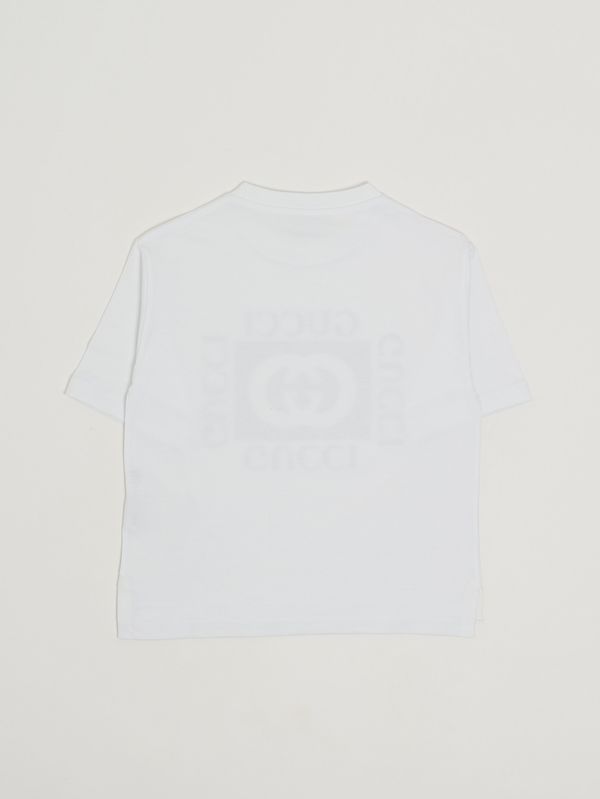 2. Mädchen-T-Shirt aus Baumwolljersey Weiß-Blau Gucci 855551xjho7